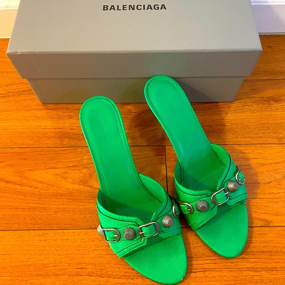 BALENCIAGA LA CAGOLE 50MM SANDAL HEELS